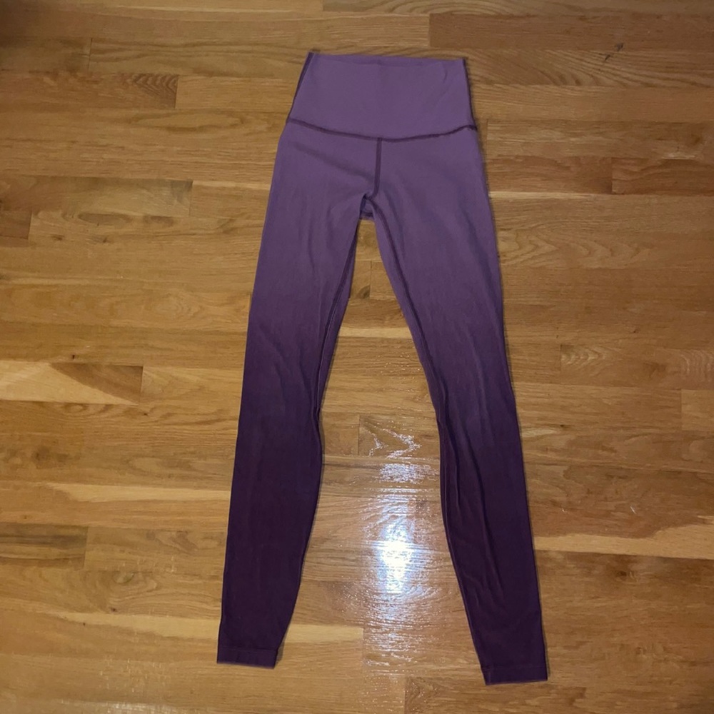 size 2 align lululemon purple ombré leggings